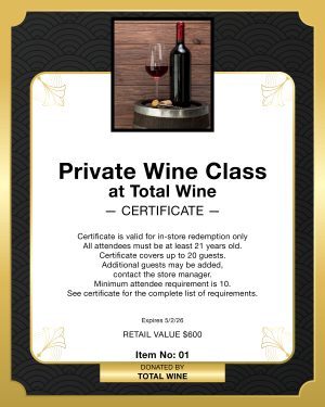 Private Wine Class