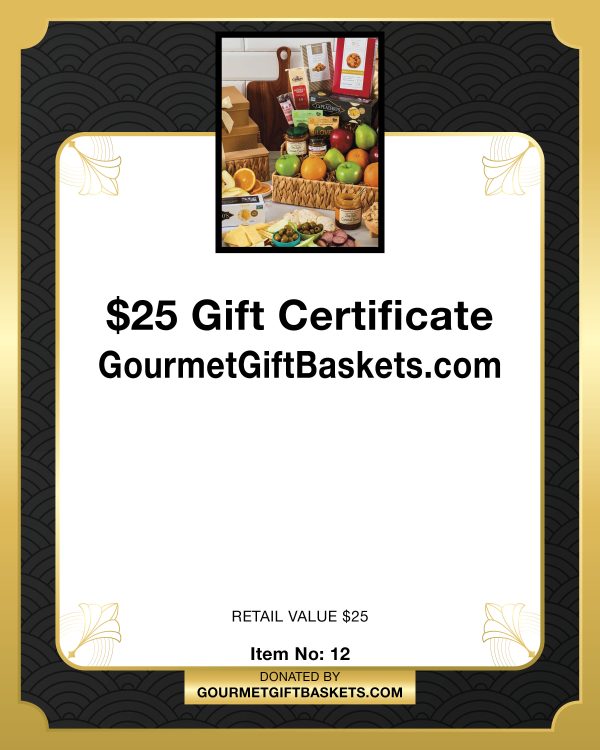 $25 Gift Certificate GourmetGiftBaskets.com
