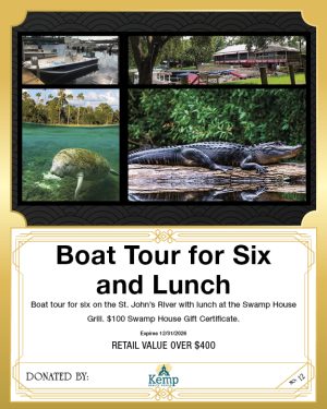 Boat tour for six and Dinner