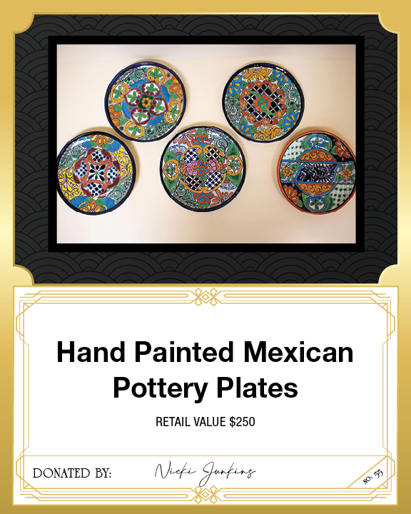 Hand Painted Mexican Pottery Plates