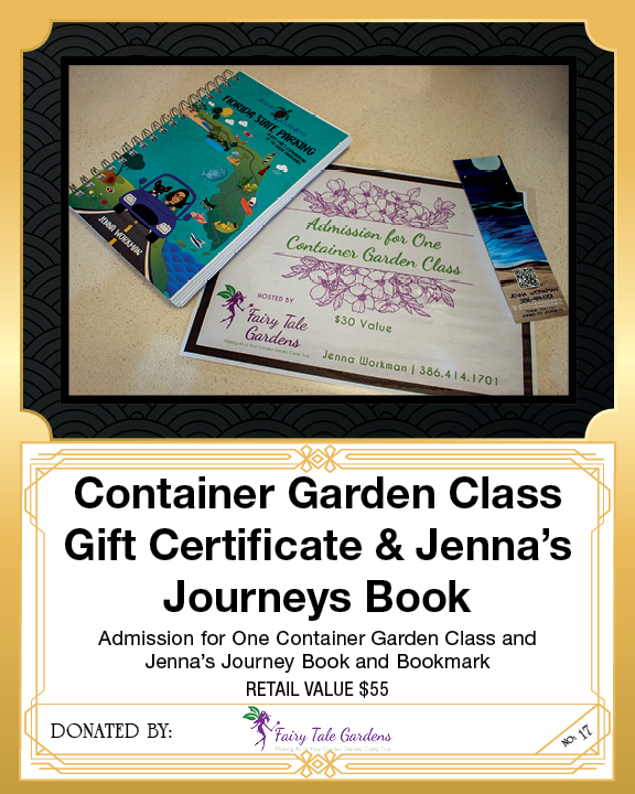 Container Garden Gift Certificate & Jenna's Jorneys Book